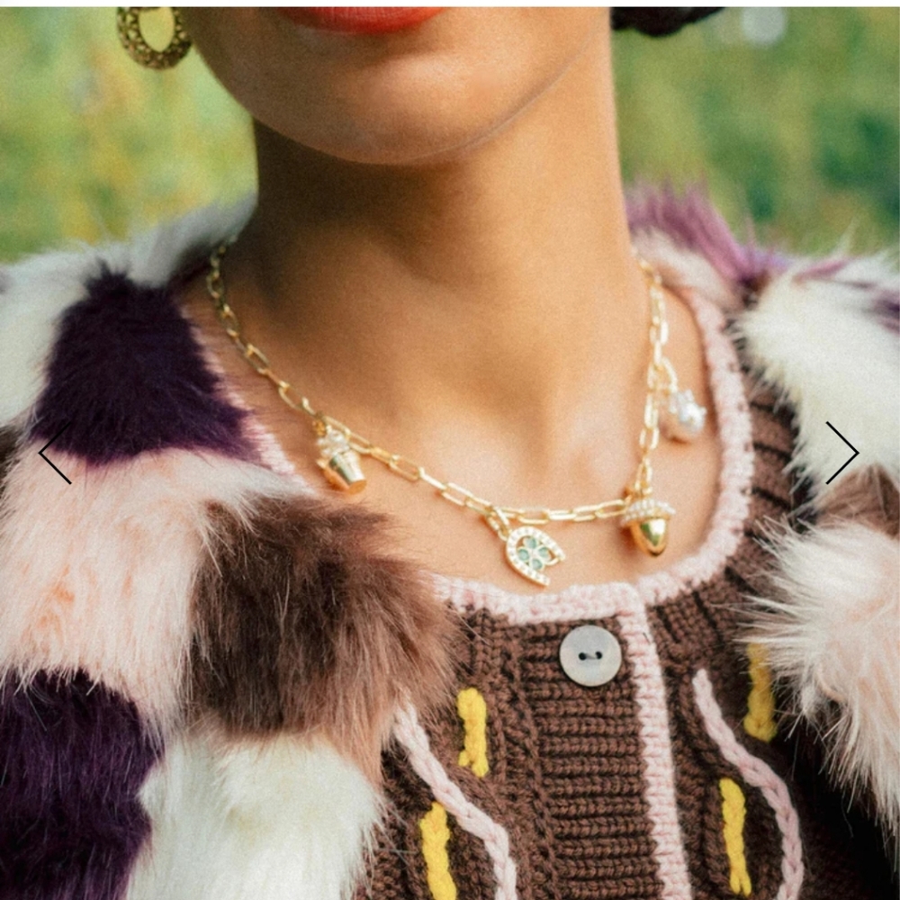 Daisy London Shrimps Chunky Chain Necklace 18ct Gold Plated NEW